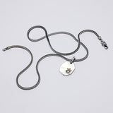 Hammered Texture Plate Pendant : Leaf-ZOCALO.JAPAN