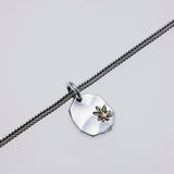 Hammered Texture Plate Pendant : Leaf-ZOCALO.JAPAN