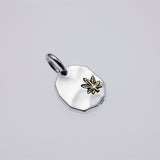 Hammered Texture Plate Pendant : Leaf-ZOCALO.JAPAN