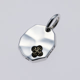 Hammered Texture Plate Pendant : Double Dorje-ZOCALO.JAPAN
