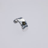 Hammered Texture Hoop Earring : Leaf-ZOCALO.JAPAN