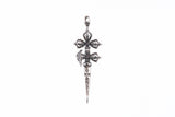 Bird Double Dorje Kartika Dagger (S) : Garnet / Rainbow Moonstone-ZOCALO.JAPAN