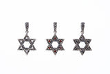 Jewish Star Pendant : S (Black CZ)-ZOCALO.JAPAN