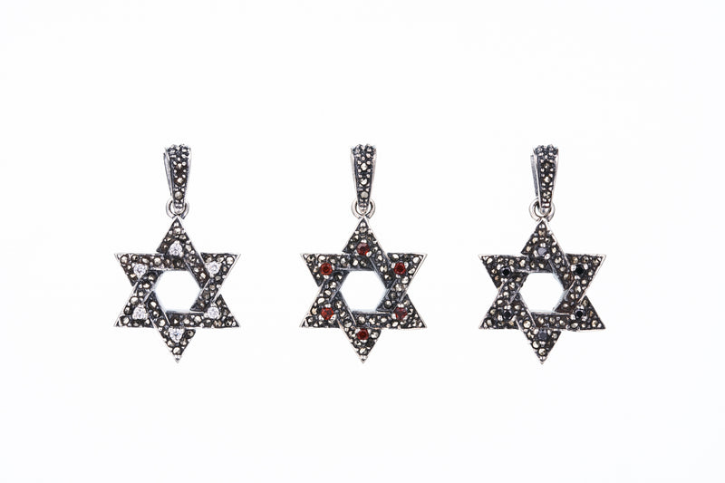 Jewish Star Pendant : S (Garnet)-ZOCALO.JAPAN