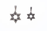 Jewish Star Pendant : S (Black CZ)-ZOCALO.JAPAN