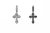 Lily Cross Charm : (Black CZ)-ZOCALO.JAPAN