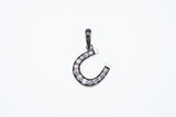 Horse Shoe Charm : (White CZ)-ZOCALO.JAPAN