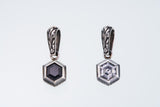 Jeweled Ivy Hexagon Pendant : (Black CZ)-ZOCALO.JAPAN