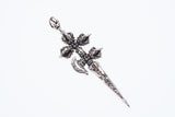 Bird Double Dorje Kartika Dagger (S) : Garnet / Rainbow Moonstone-ZOCALO.JAPAN