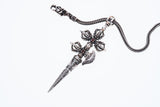 Bird Double Dorje Kartika Dagger (S) : Garnet / Rainbow Moonstone-ZOCALO.JAPAN
