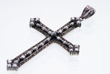 Marcasite Cross Pendant : M (White CZ)-ZOCALO.JAPAN