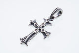 Cross on Cross Charm : (Black CZ)-ZOCALO.JAPAN