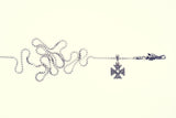 Malta Cross Charm : (White CZ)-ZOCALO.JAPAN