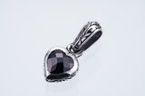 Jeweled Ivy Heart Pendant : L (Black CZ)-ZOCALO.JAPAN