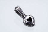 Jeweled Ivy Heart Pendant : L (Black CZ)-ZOCALO.JAPAN