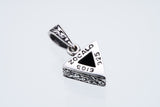 Jeweled Ivy Triangle Pendant : (Black CZ)-ZOCALO.JAPAN