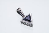 Jeweled Ivy Triangle Pendant : (Black CZ)-ZOCALO.JAPAN