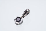 Jeweled Ivy Hexagon Pendant : (Black CZ)-ZOCALO.JAPAN