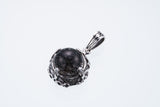 Islamic Round Pendant : L (Black Rutilated Quartz)-ZOCALO.JAPAN