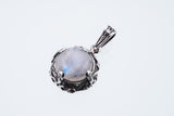 Islamic Round Pendant : L (Rainbow Moonstone)-ZOCALO.JAPAN