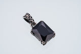 Edged Lily Charm : (Black CZ)-ZOCALO.JAPAN