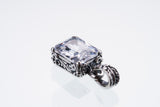 Edged Lily Charm : (White CZ)-ZOCALO.JAPAN