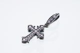 Lily Cross Charm : (White CZ)-ZOCALO.JAPAN