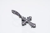 Lily Cross Charm : (White CZ)-ZOCALO.JAPAN