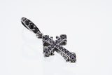 Lily Cross Charm : (Black CZ)-ZOCALO.JAPAN