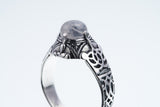 Islamic Round Ring : S (Rainbow Moonstone)-ZOCALO.JAPAN