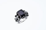 Fleur de lis Ring : Black CZ-ZOCALO.JAPAN
