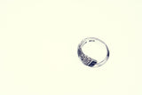 Ivy Spiral Ring Square : Black CZ-ZOCALO.JAPAN