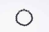 Stone Bracelet With Double Dorje Ball : (Hematite)-ZOCALO.JAPAN