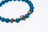 Stone Bracelet With Double Dorje Ball : (Turquoise)-ZOCALO.JAPAN