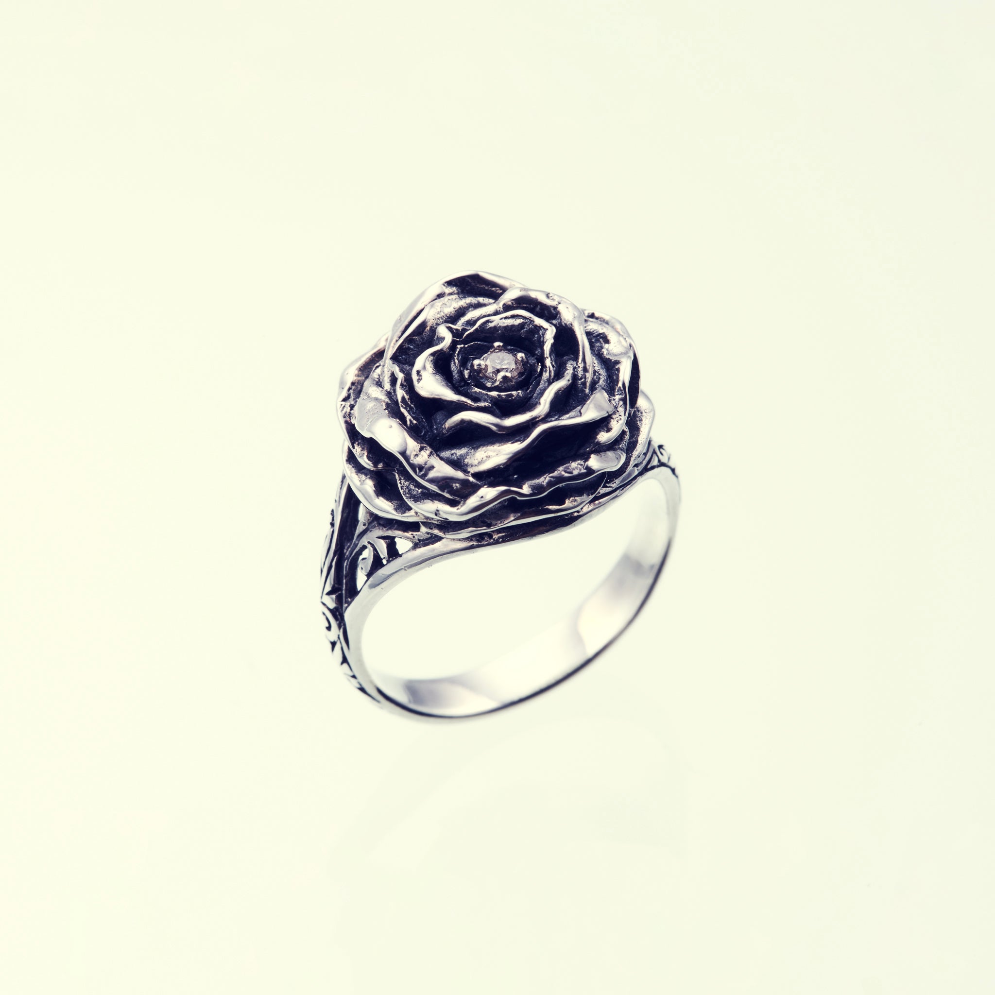 Elegant Rose Ring : L (White Diamond)|エレガント・ローズ・リング L(ホワイトダイアモンド)|世界で一番綺麗な薔薇(ローズ)のリング #11