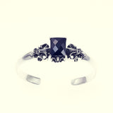 Fleur de lis Bangle : Black CZ-ZOCALO.JAPAN
