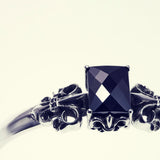 Fleur de lis Bangle : Black CZ-ZOCALO.JAPAN