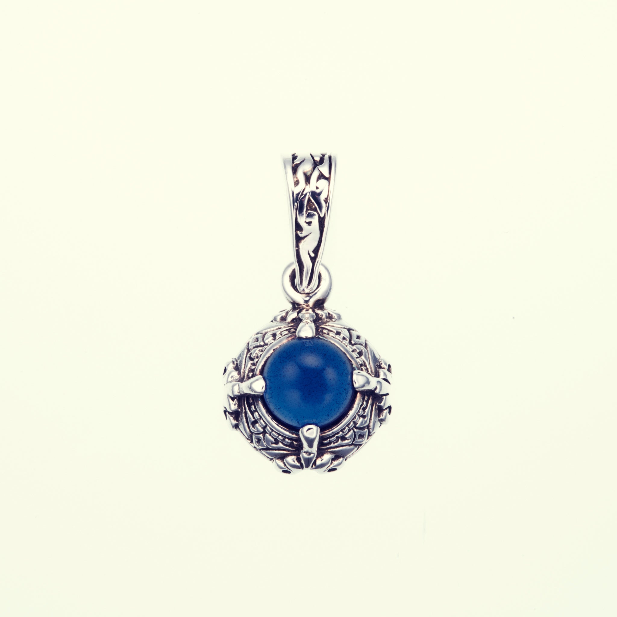 Islamic Round Pendant : S (Sapphire CZ)｜イスラミック