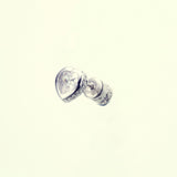 Jeweled Ivy Heart Stud : M (White CZ)-ZOCALO.JAPAN