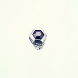 Jeweled Ivy Hexagon Stud : (Black CZ)-ZOCALO.JAPAN