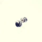 Jeweled Ivy Round Stud : M (Black CZ)-ZOCALO.JAPAN