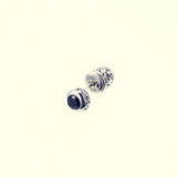 Jeweled Ivy Round Stud : S (Black CZ)-ZOCALO.JAPAN