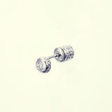 Jeweled Ivy Round Stud : S (White CZ)-ZOCALO.JAPAN