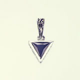 Jeweled Ivy Triangle Pendant : (Black CZ)-ZOCALO.JAPAN