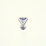 Jeweled Ivy Triangle Stud : White CZ-ZOCALO.JAPAN