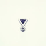 Jeweled Ivy Triangle Stud : (Black CZ)-ZOCALO.JAPAN