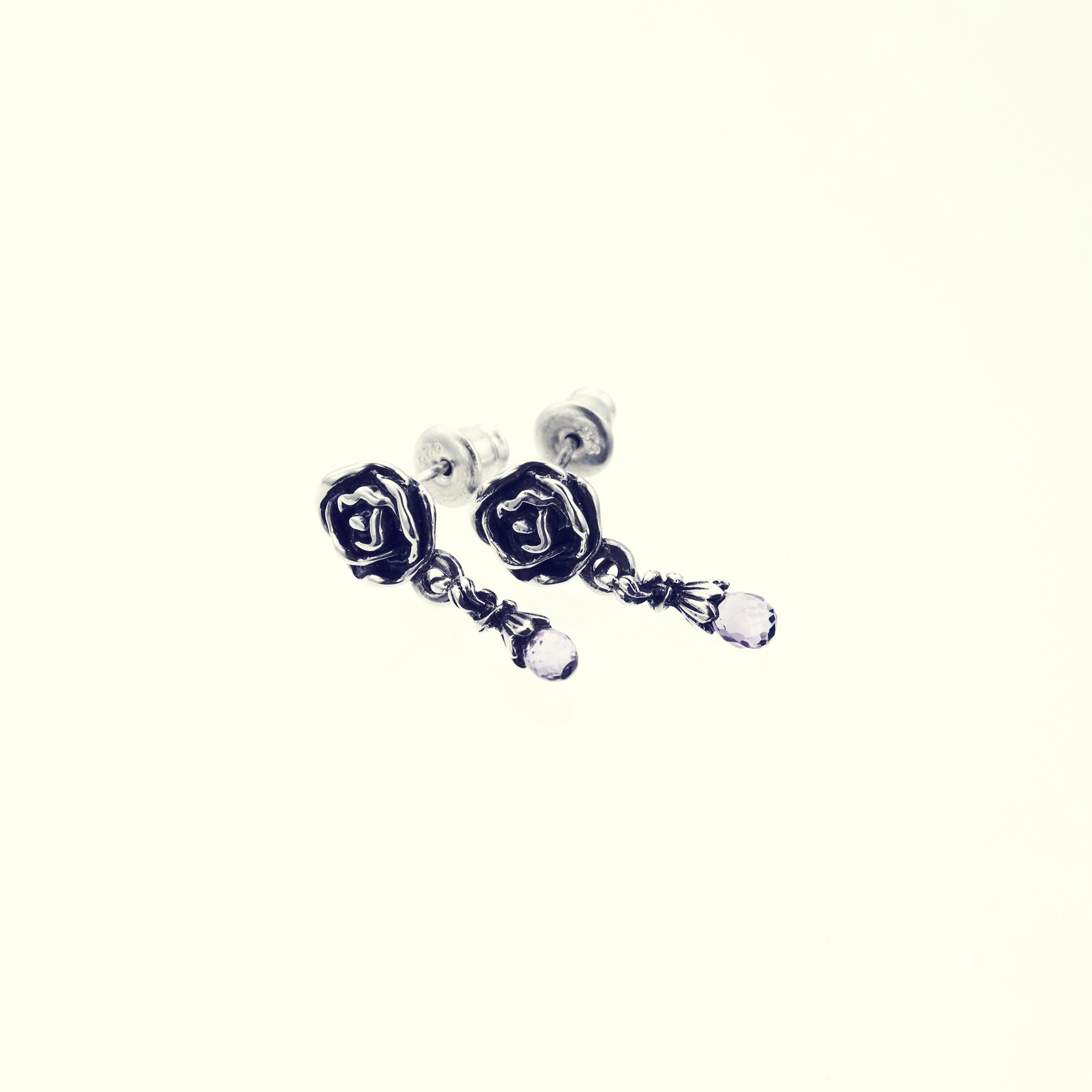 Jeweled Rose Stud : (Amethyst)｜ジュエルド・ローズ・スタッド
