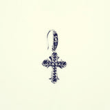 Lily Cross Hook Stud : (Black CZ)-ZOCALO.JAPAN