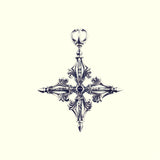 7-Point Double Dorje : Ruby & Sapphire-ZOCALO.JAPAN