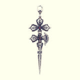 Bird Double Dorje Kartika Dagger (S) : (Garnet / Blue Moonstone)-ZOCALO.JAPAN